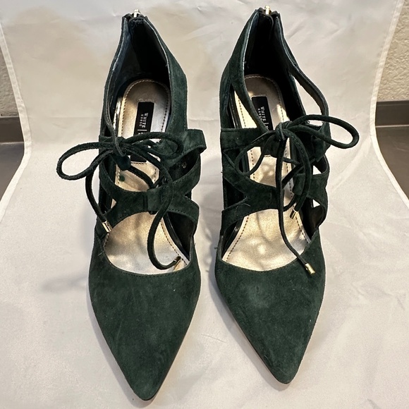 White House Black Market Suede Stilleto Shoes - Picture 2 of 5